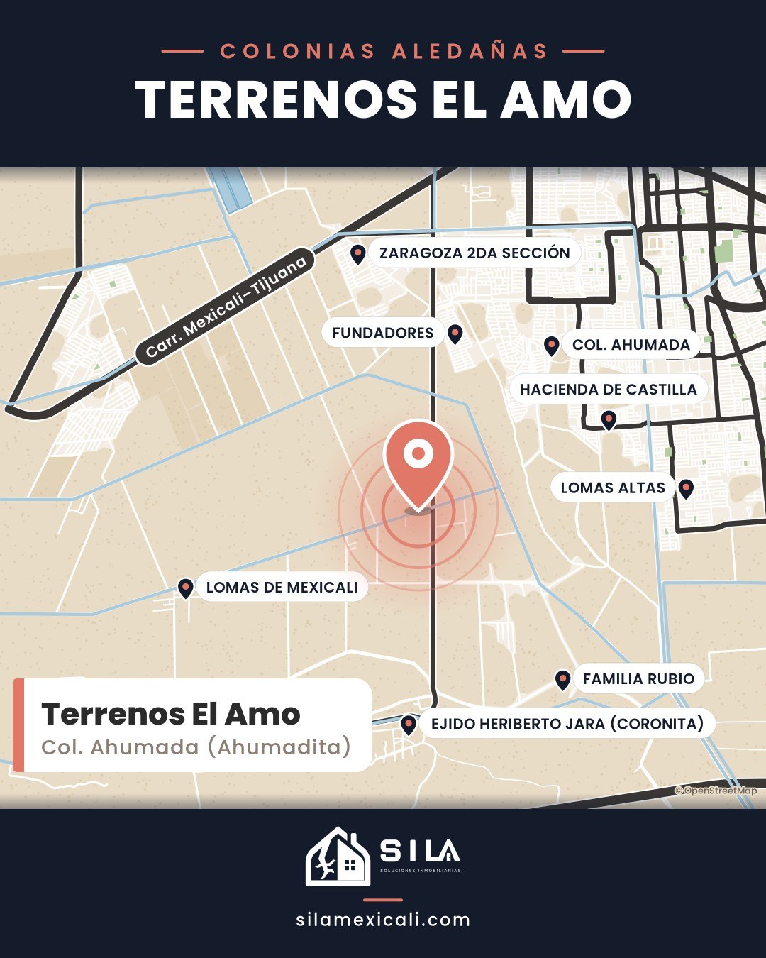 Mapa de colonias aledañas